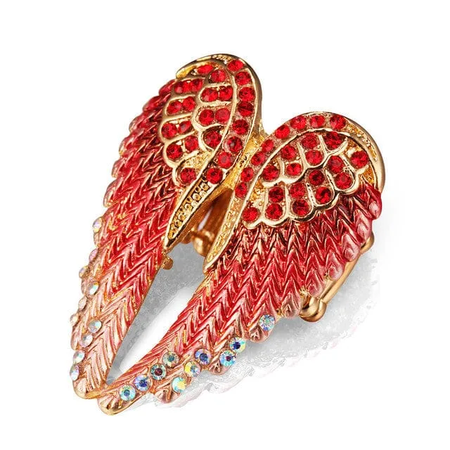 2019 Stylish Gold Angel Wings Ring