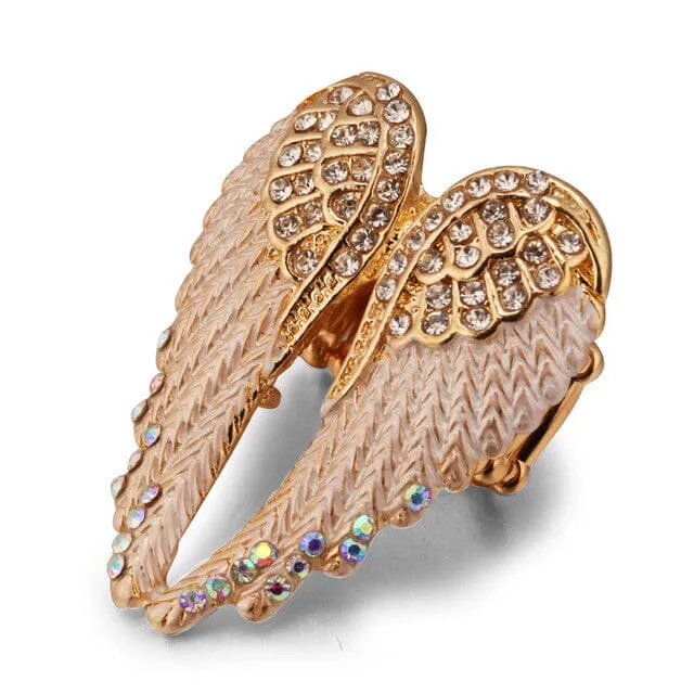 2019 Stylish Gold Angel Wings Ring