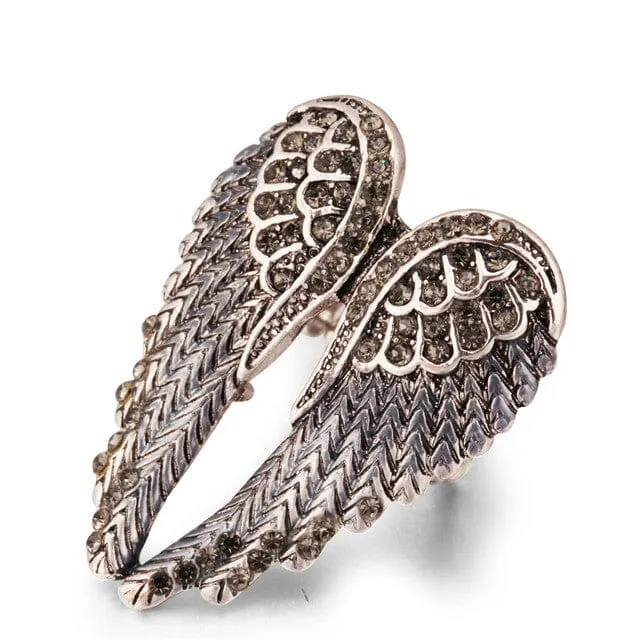 2019 Stylish Gold Angel Wings Ring