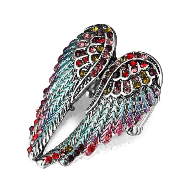 2019 Stylish Gold Angel Wings Ring