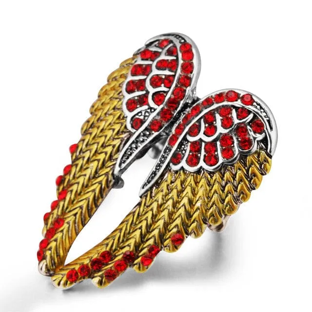 2019 Stylish Gold Angel Wings Ring