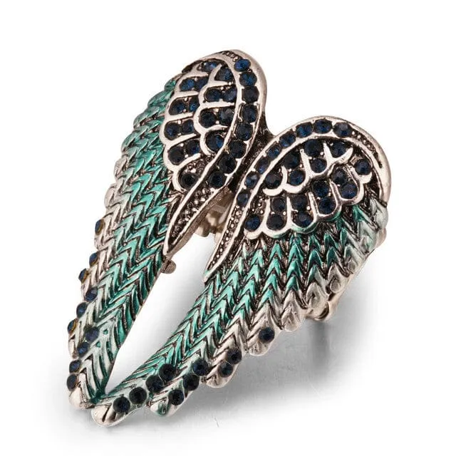 2019 Stylish Gold Angel Wings Ring