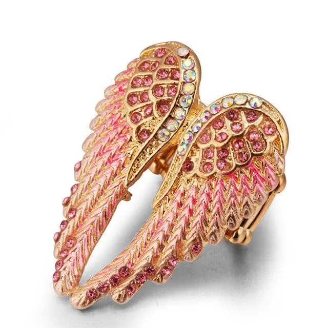 2019 Stylish Gold Angel Wings Ring