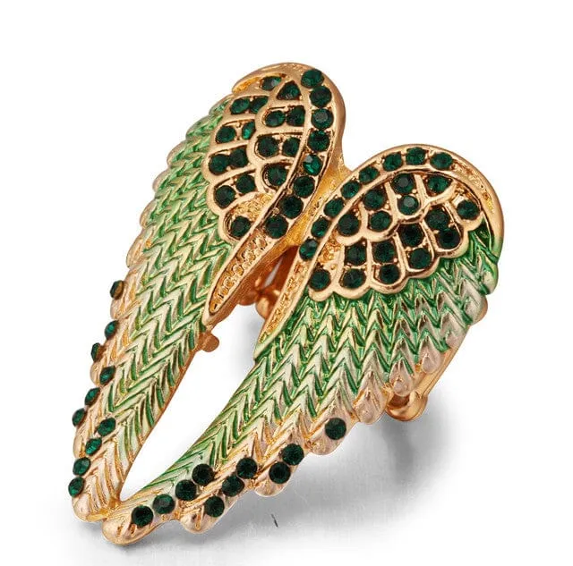 2019 Stylish Gold Angel Wings Ring