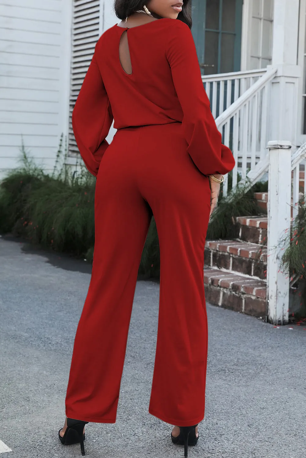 3 Elegant Tailored Tie Jumpsuit (S - 2X)