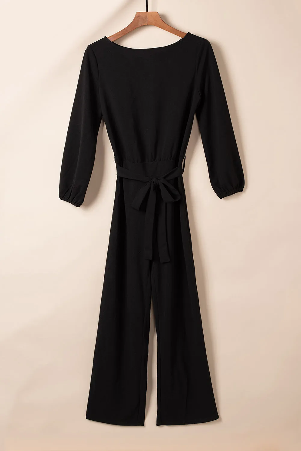 3 Elegant Tailored Tie Jumpsuit (S - 2X)