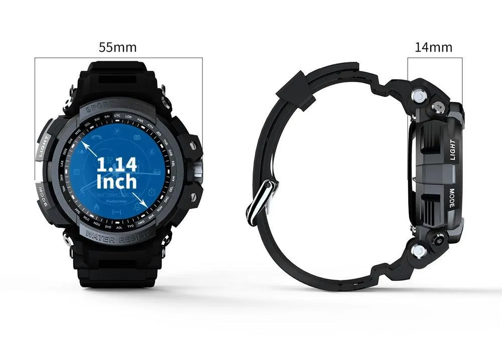 50 Meter Waterproof Sport Smartwatch with Bluetooth Call Remind for IOS