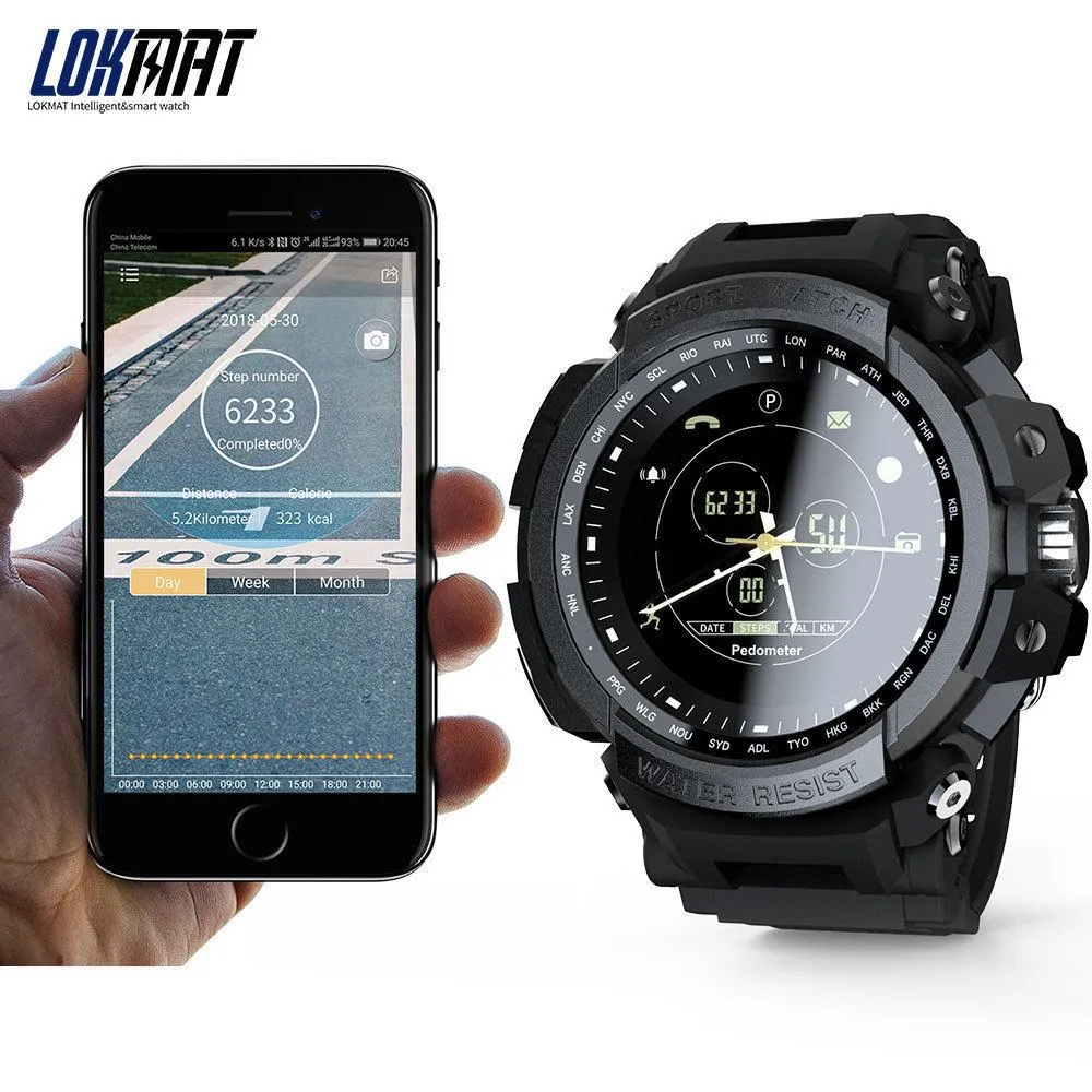 50 Meter Waterproof Sport Smartwatch with Bluetooth Call Remind for IOS