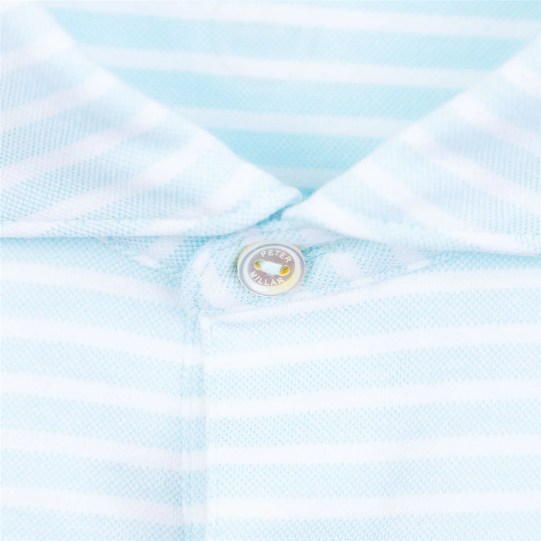 Albatross Tailored Fit Cotton Pique Polo Iced Aqua Blue - SS24