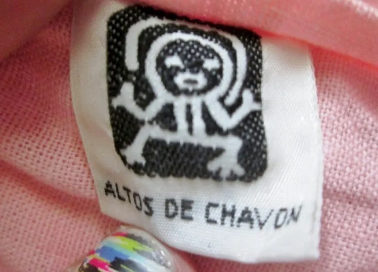 ALTOS DE CHAVON Wool Serape Ethnic Kilim Pencil Case Pouch Bag Coin Purse PINK