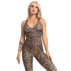 Ashley Leopard Sleeveless Jumpsuit