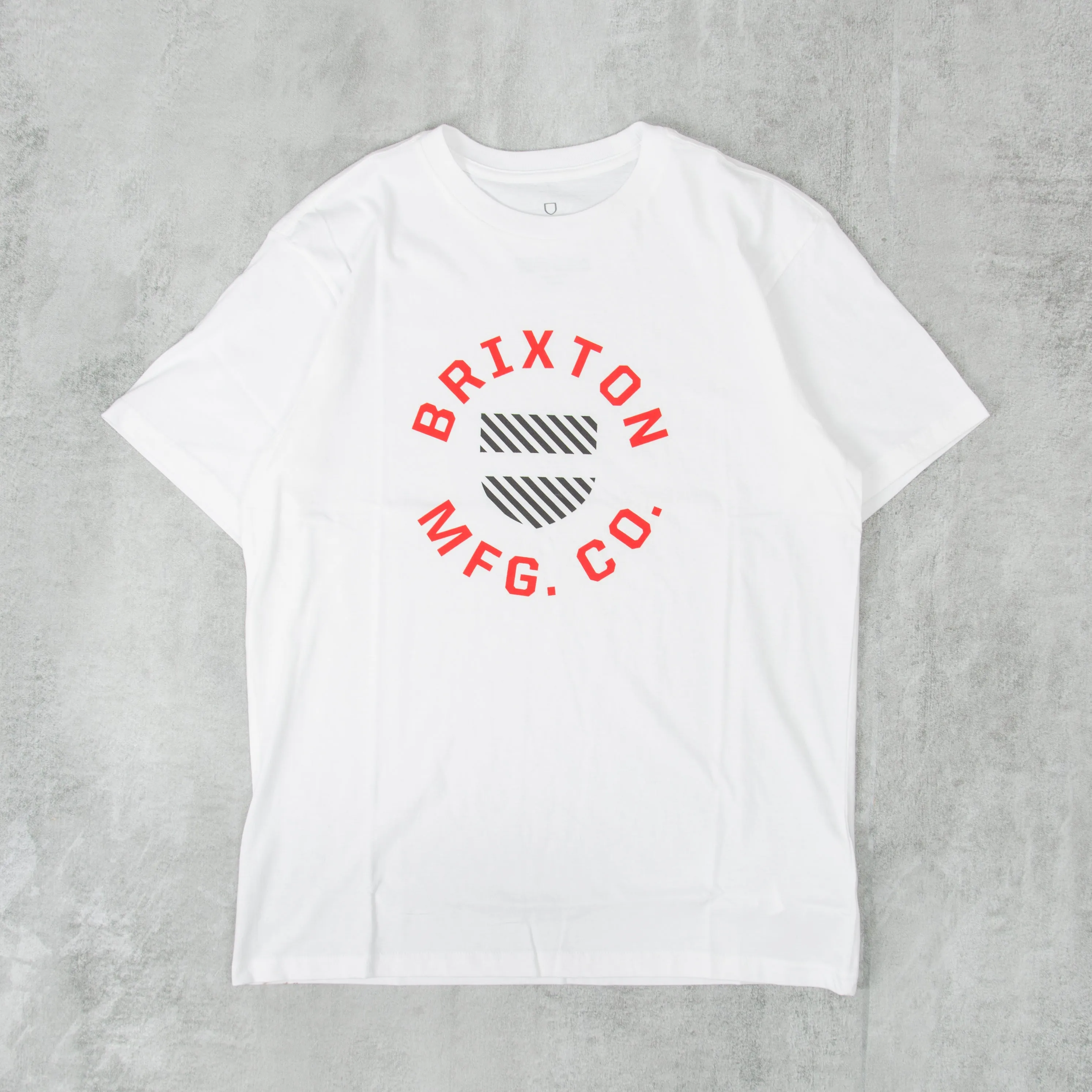 Brixton Crest Shield Tailored S/S Tee - White