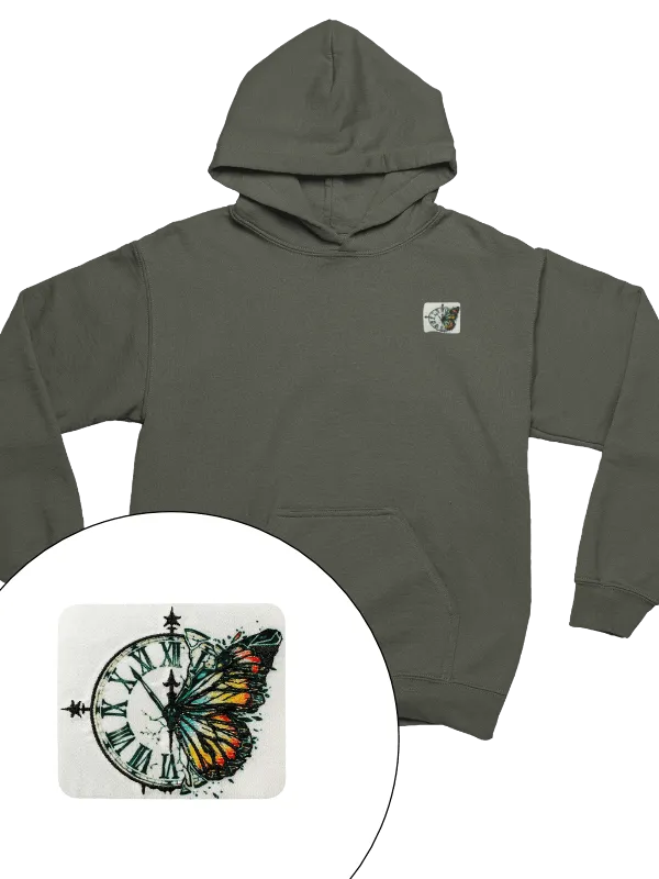 Butterfly Art - Hoodie - Khaki