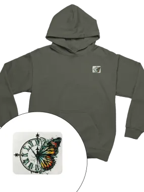 Butterfly Art - Hoodie - Khaki