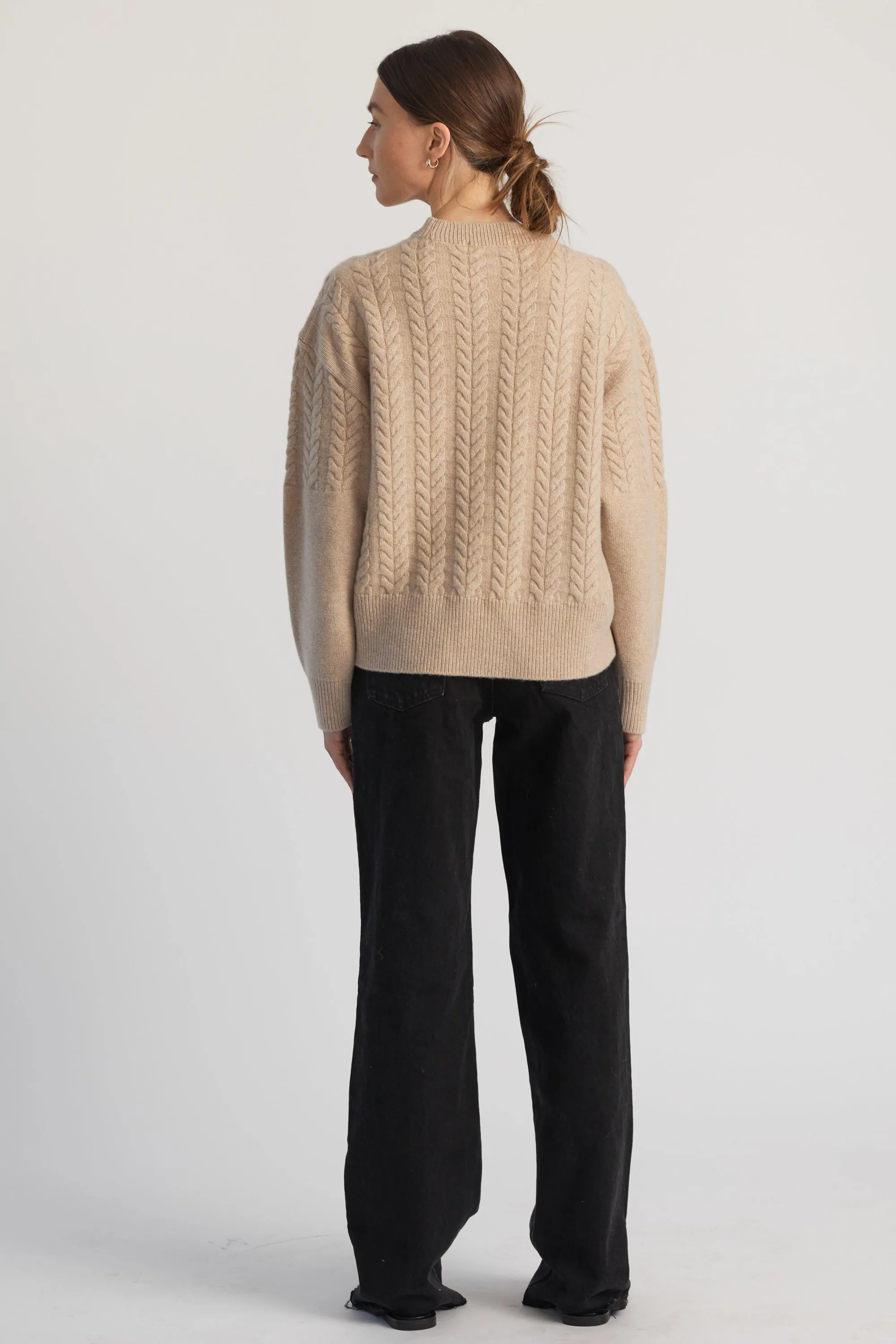 Cable Knit Crewneck Sweater