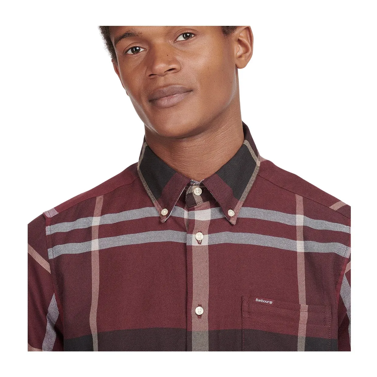 Camicia Barbour Dunoon Tailored Shirt Bordeaux