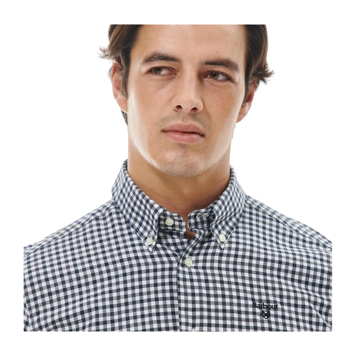 Camicia Barbour Uomo Finkle Tailored Shirt Grigio Multicolor