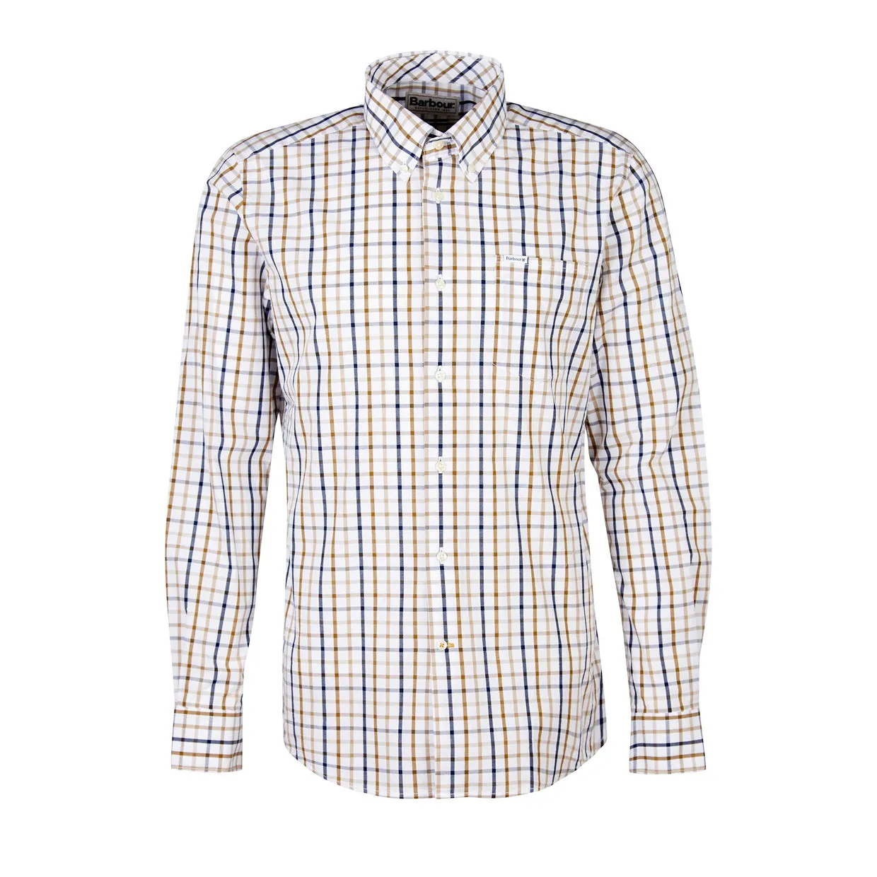 Camicia Uomo Barbour Eldon Tailored Bianco / Blu / Beige