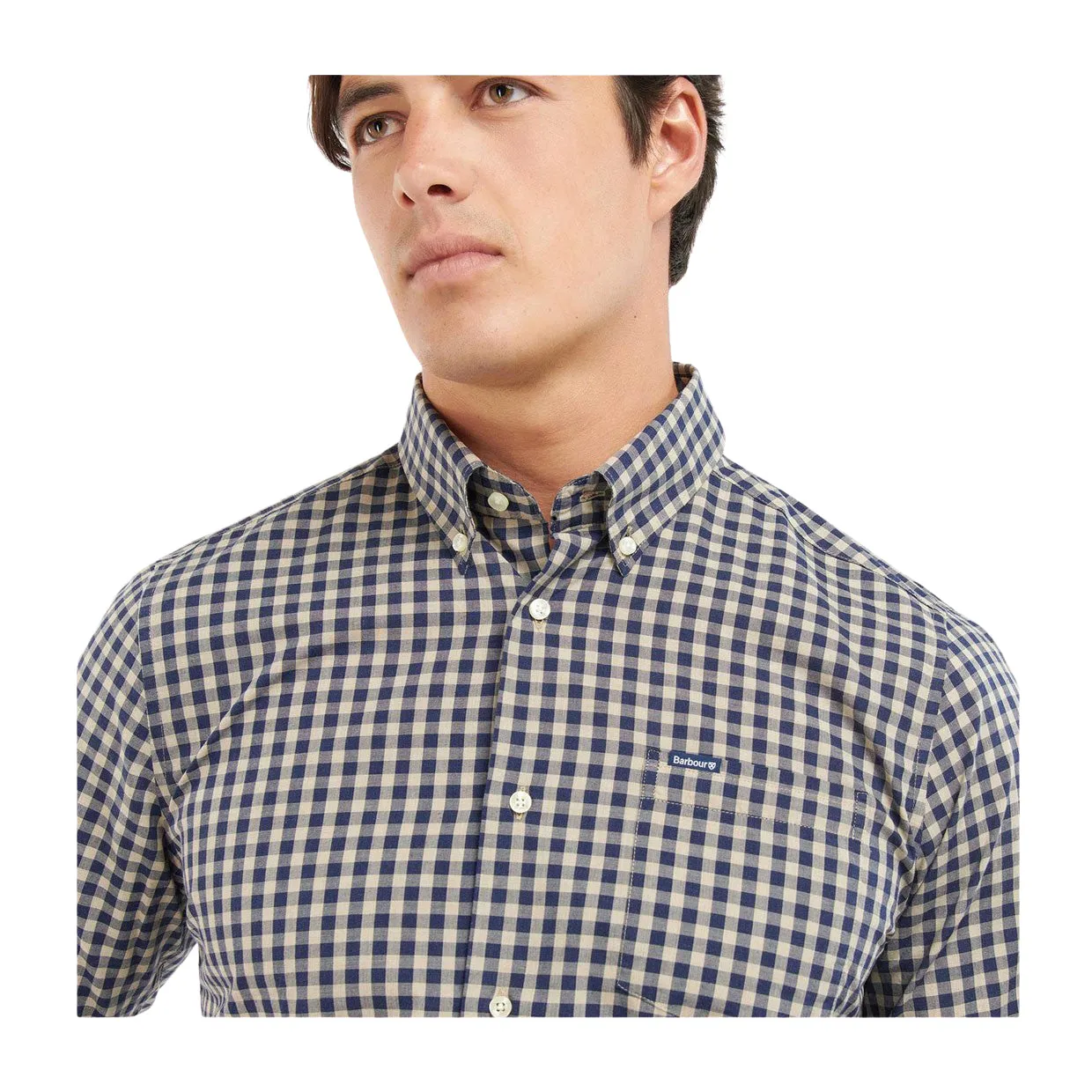 Camicia Uomo Barbour Merryton Tailored Beige / Blu