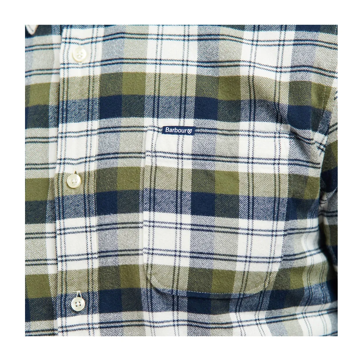 Camicia Uomo Barbour Stonewall Tailored Verde Multicolor