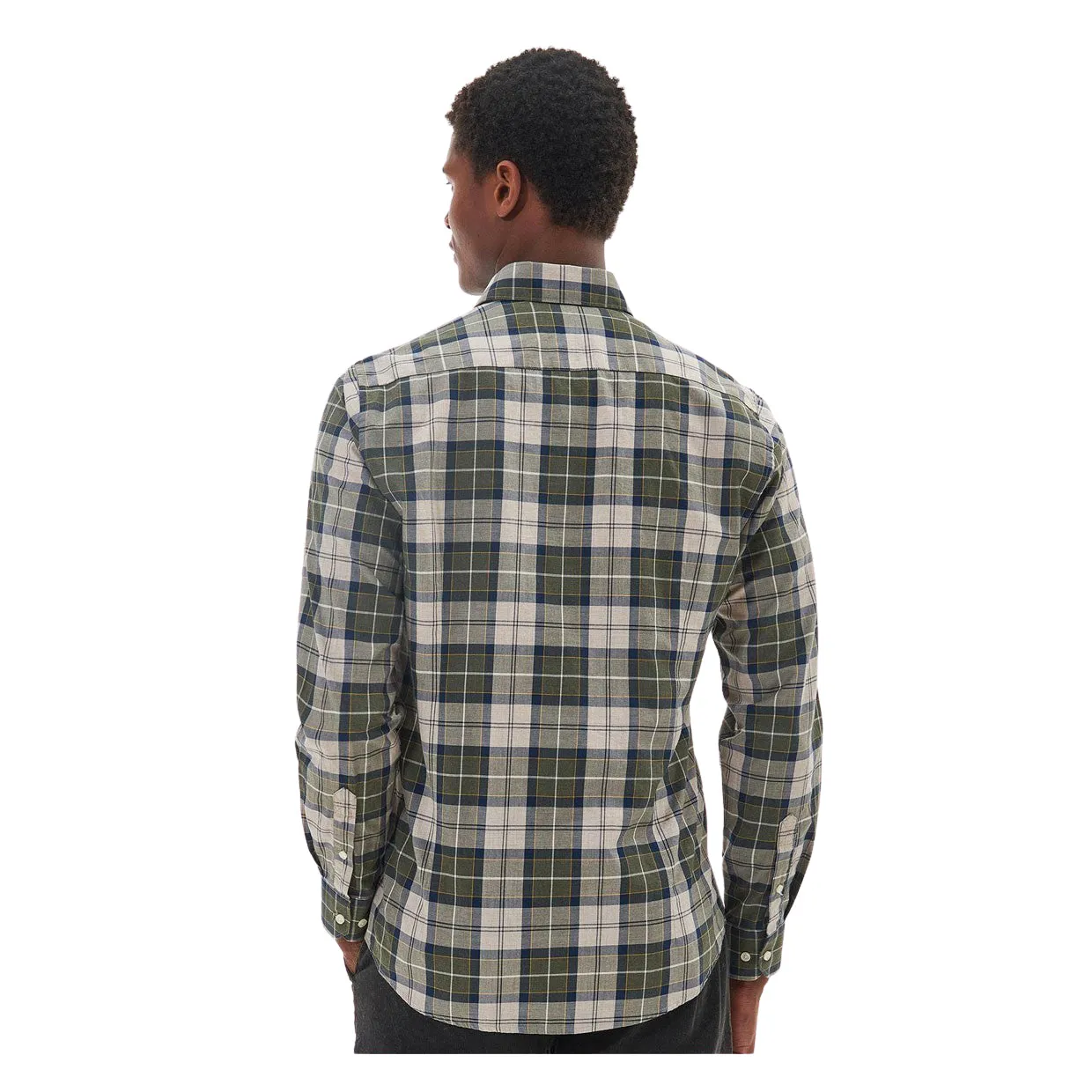 Camicia Uomo Barbour Wetheram Tailored Verde Multicolor