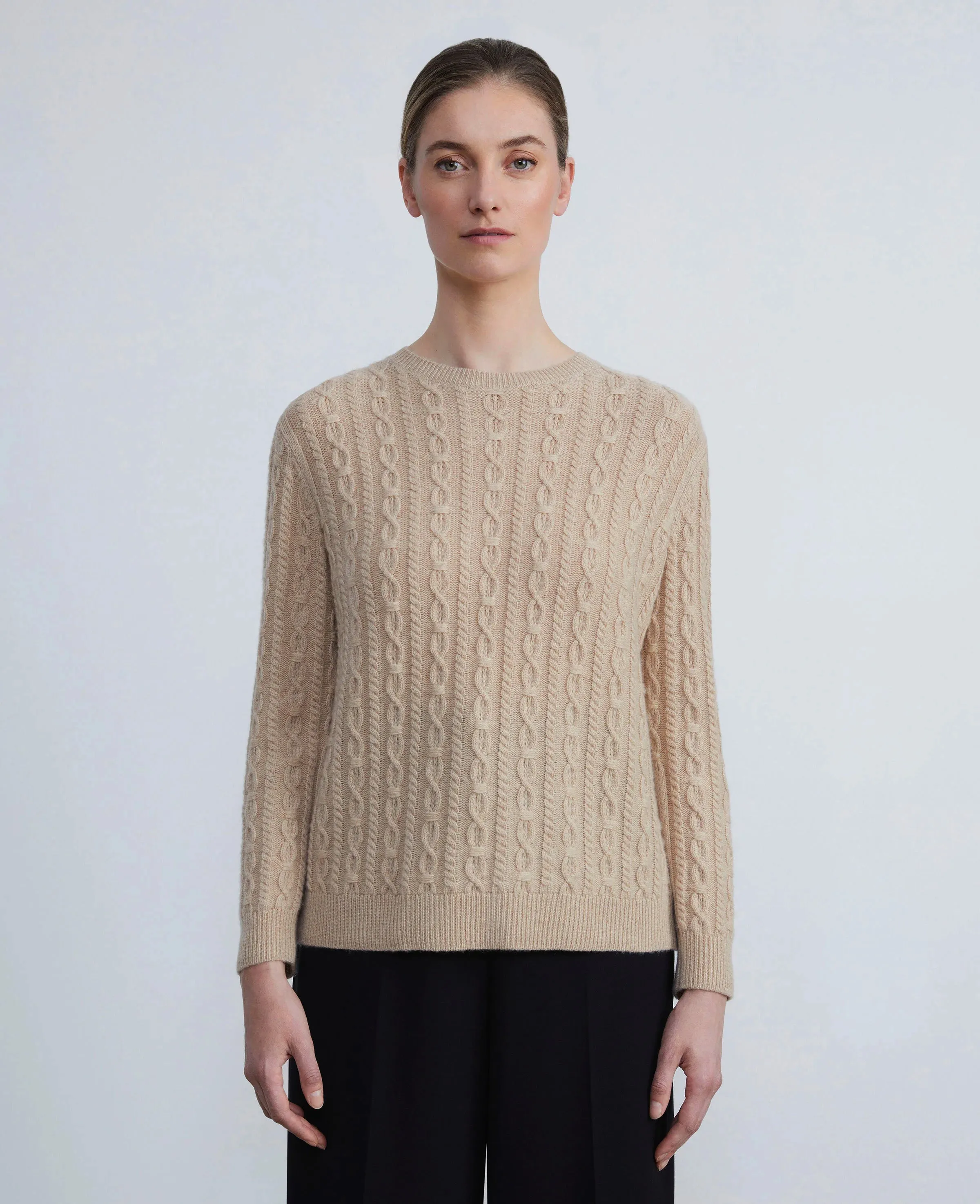 CASHMERE CABLE SWEATER