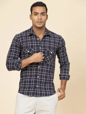 Cotton Checks Tailored Utility Shirt