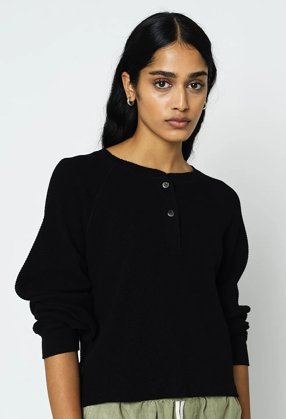 Crosby Thermal Henley / Black