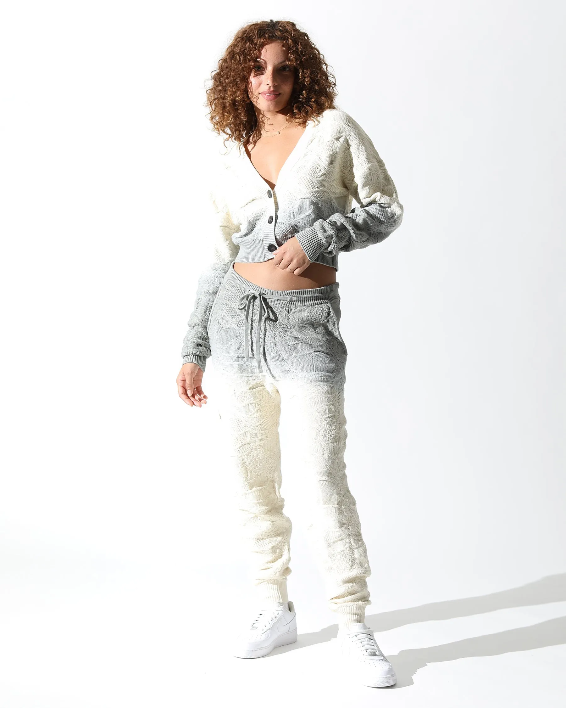 Crossover Netting Sweater Joggers