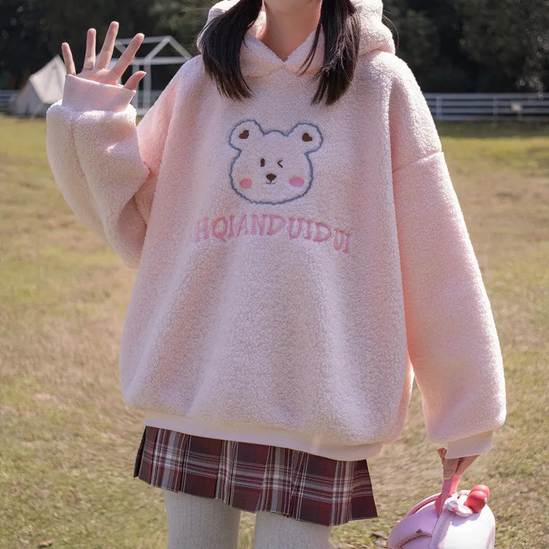 Cute Plush Bear Hoodie AD12586