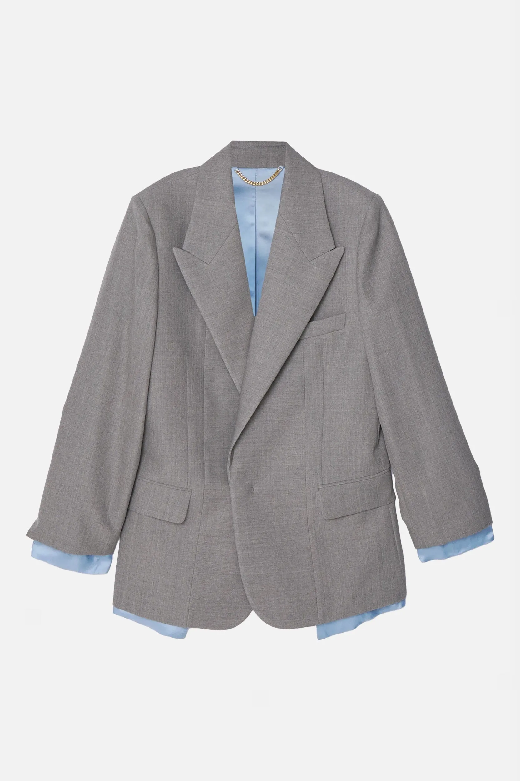 Darted Sleeve Tailored Jacket in Titanium