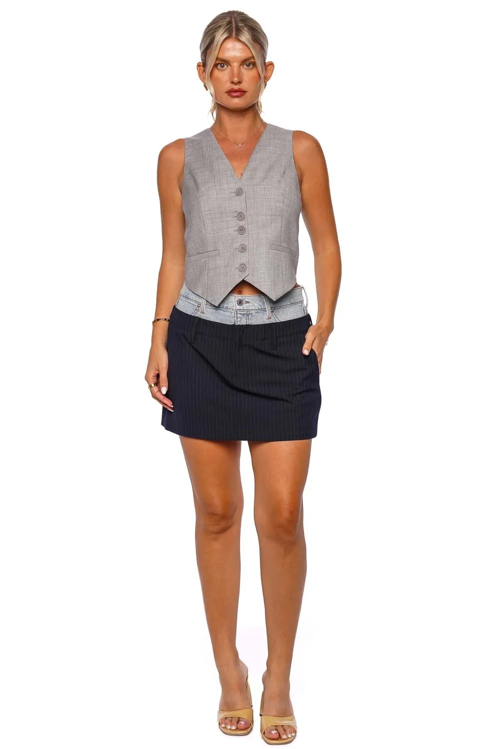 Deb Heather Grey Tailored Vest