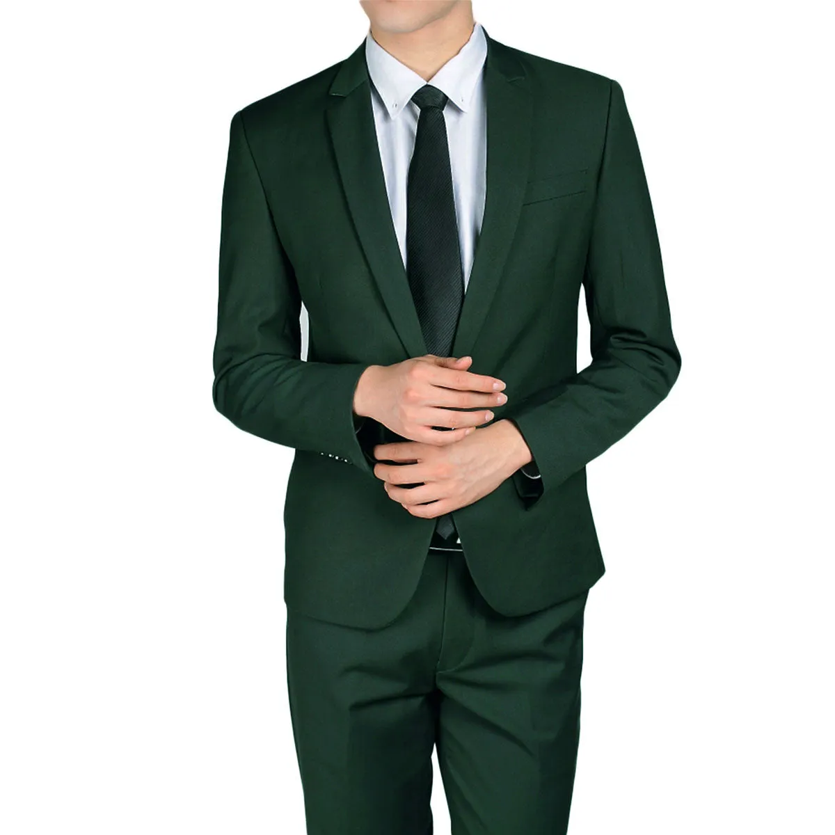 Deep Green Stylish One Button Casual Blazer