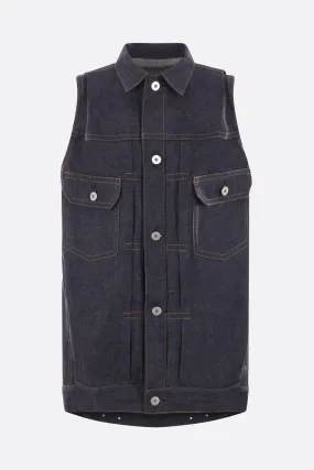 denim sleeveless dress