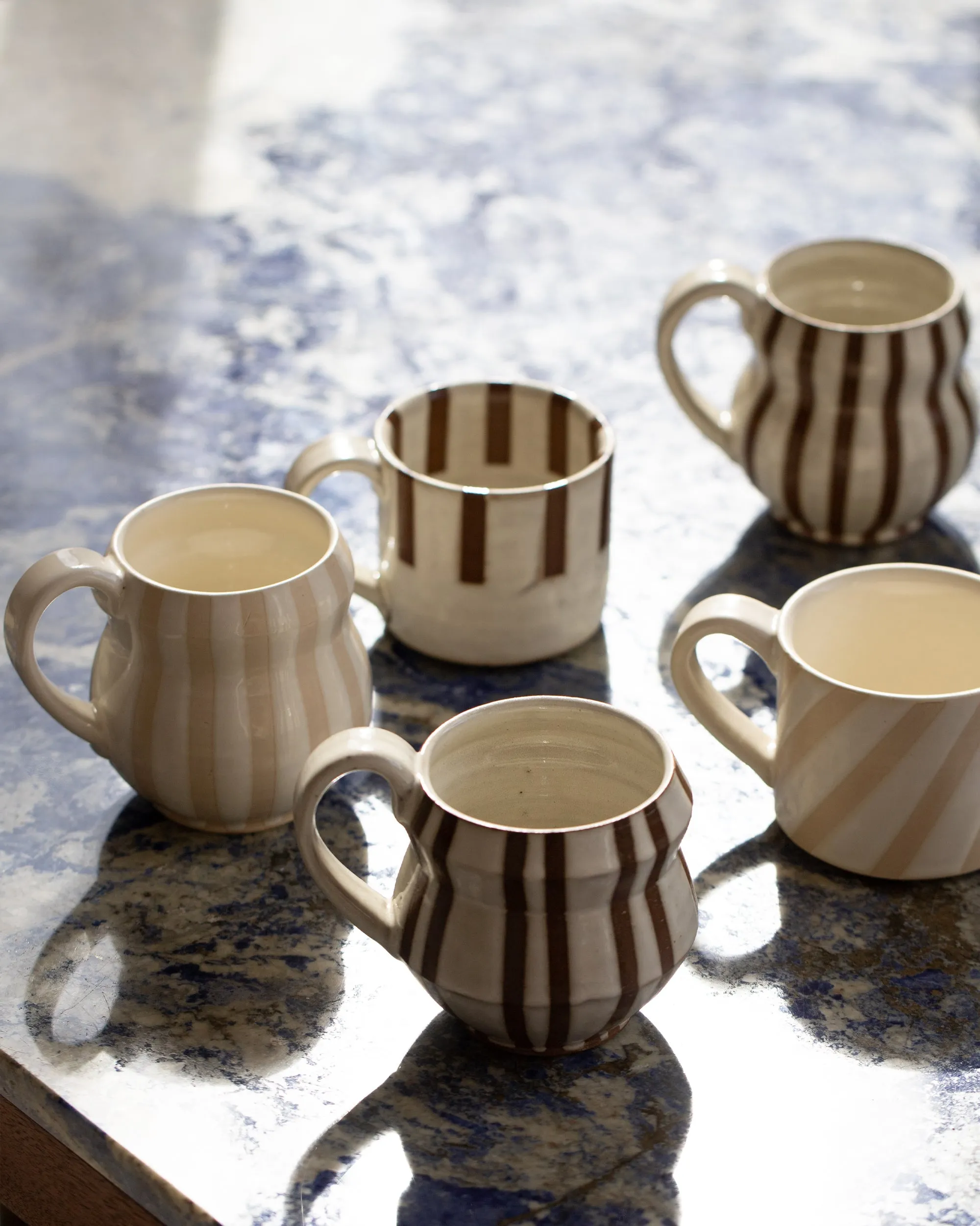 Diagonal Striped Mug