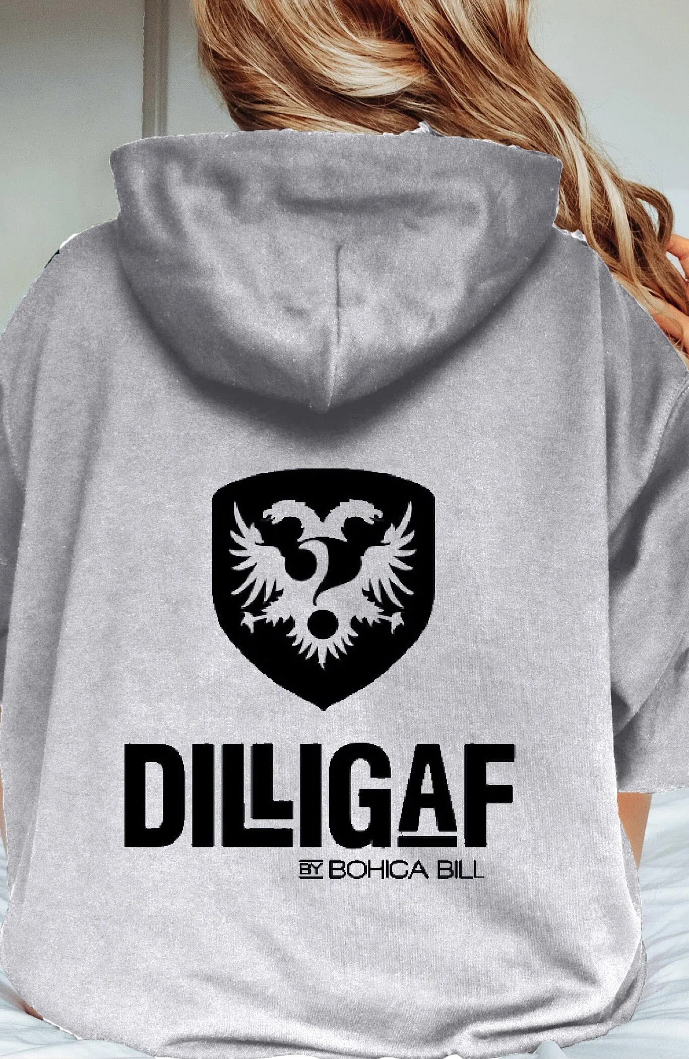 Dilligaf Classic Pullover Hoody Grey & White Variety