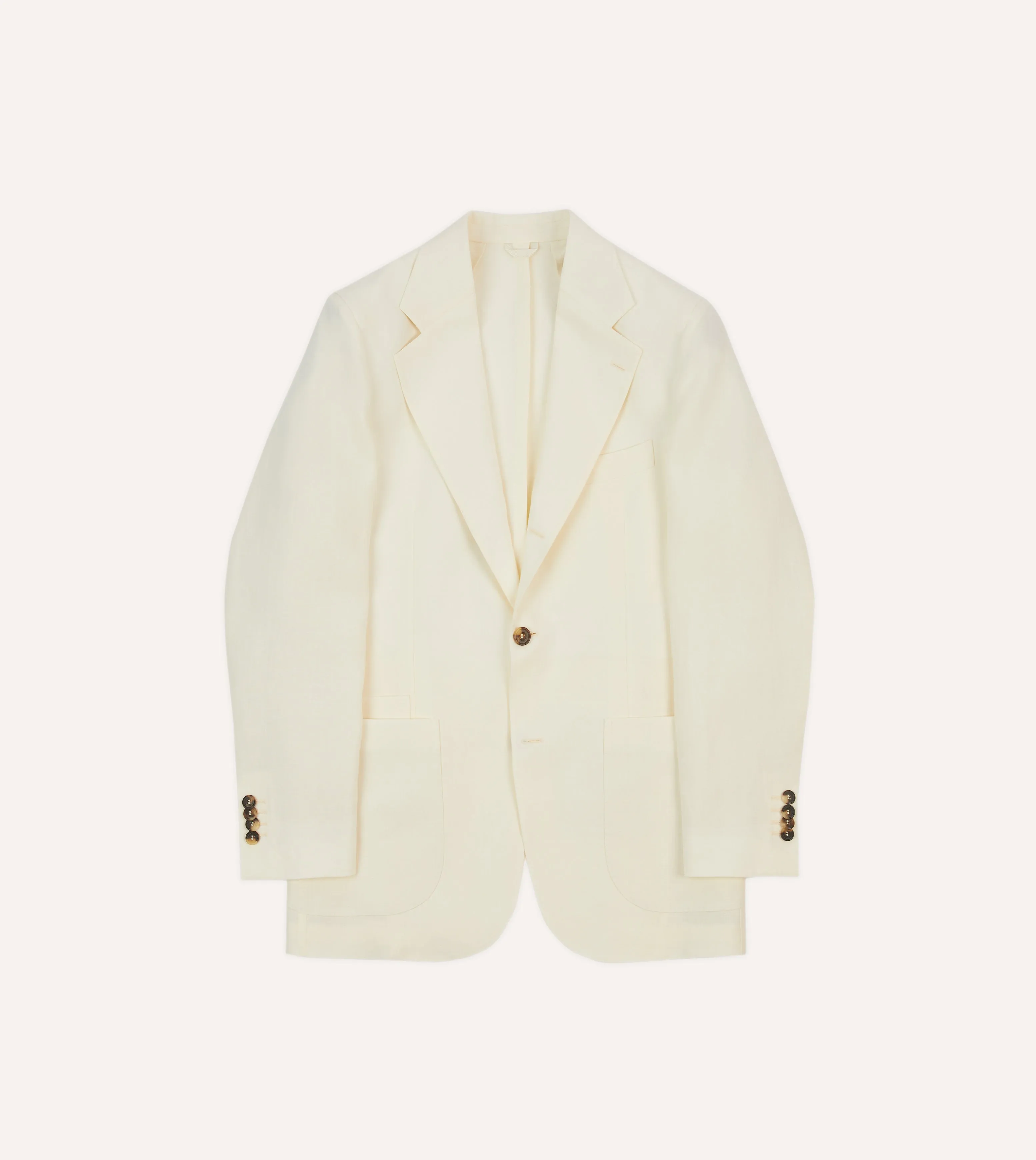 Ecru Irish Linen Tailored Jacket