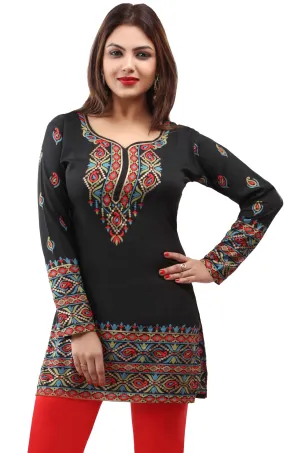 Elegant Black Kurti for Women – Stylish Kurta Tops for Ladies