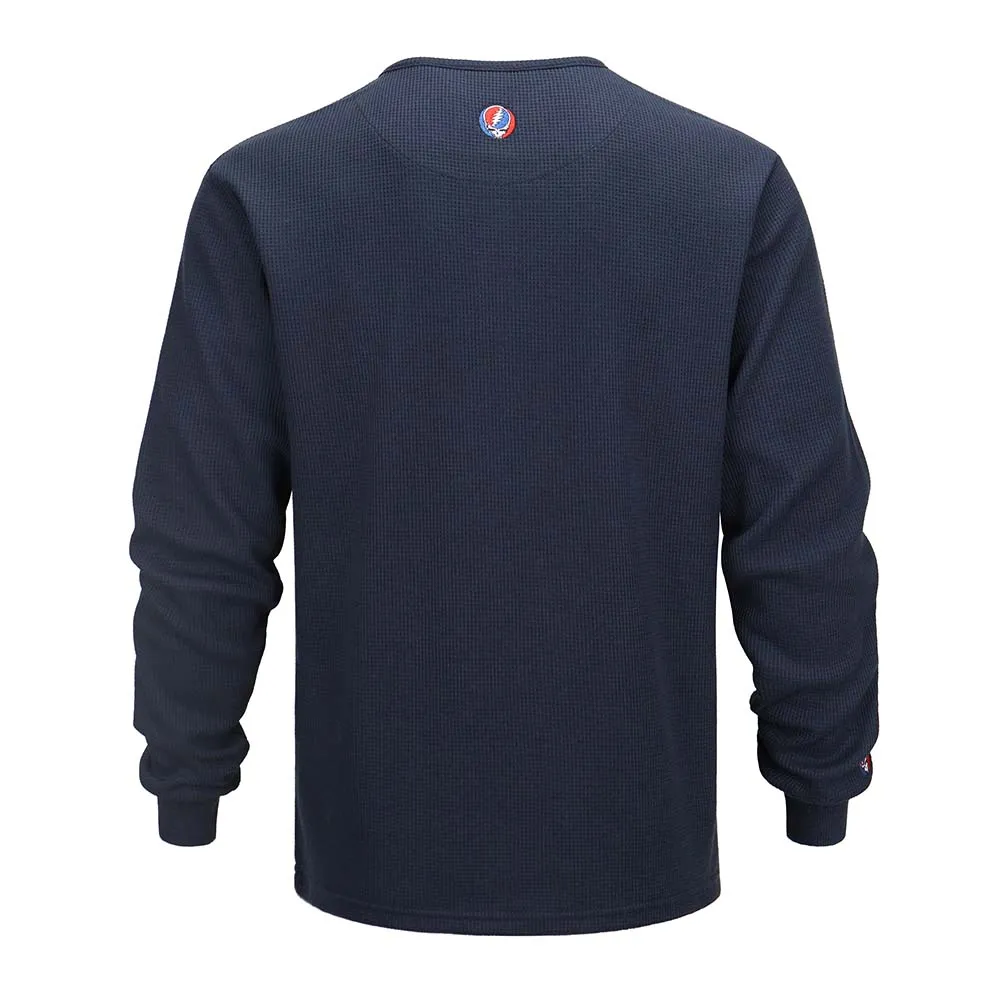 Grateful Dead | Thermal Henley | Navy Steal Your Face