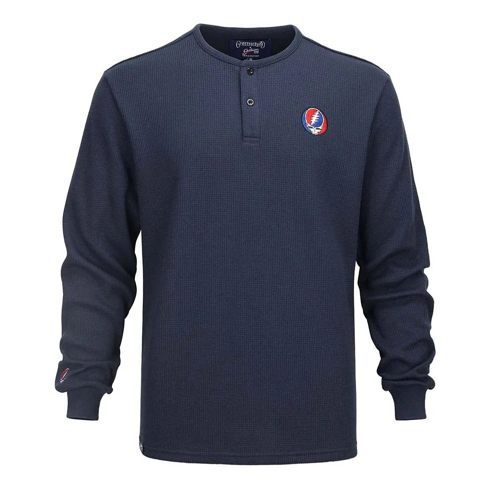 Grateful Dead | Thermal Henley | Navy Steal Your Face