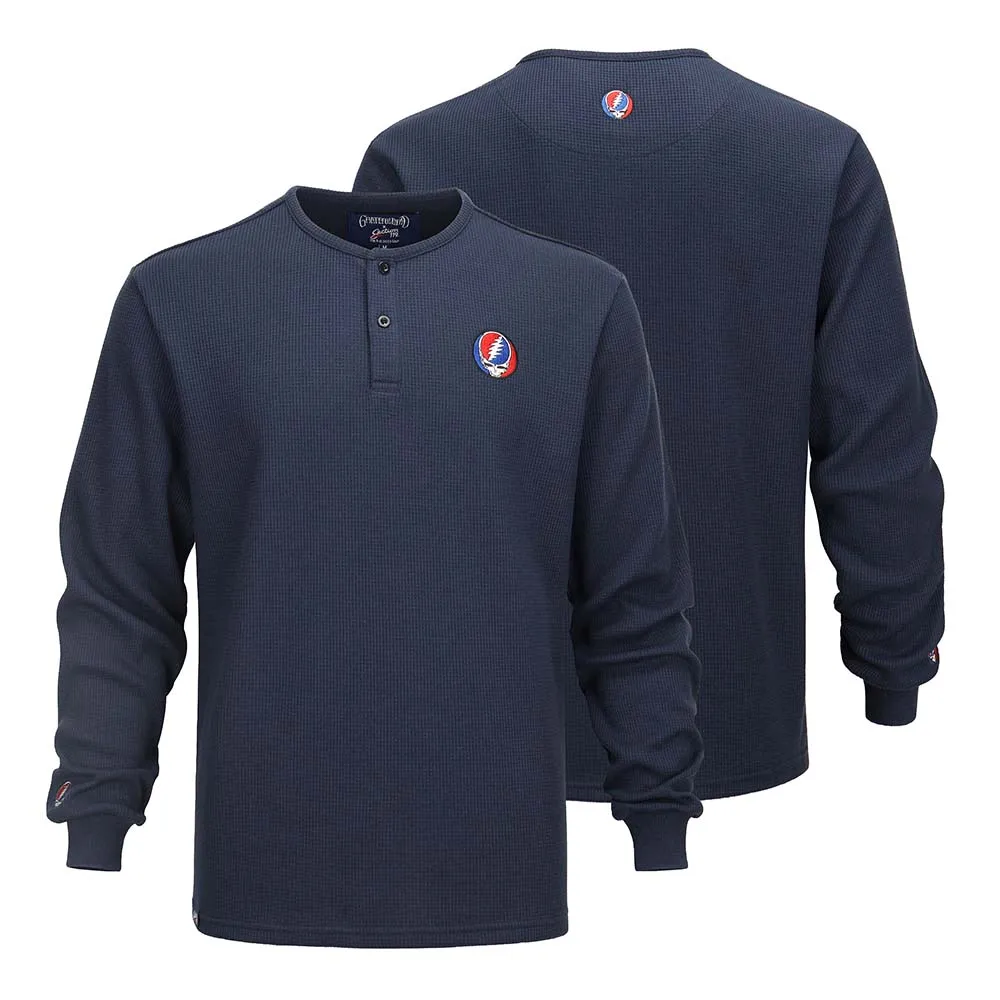 Grateful Dead | Thermal Henley | Navy Steal Your Face