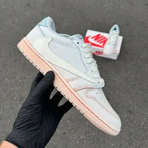 Jordan Retro 1 Low Travis Scott Reverse Swoosh Custom Dip Dye