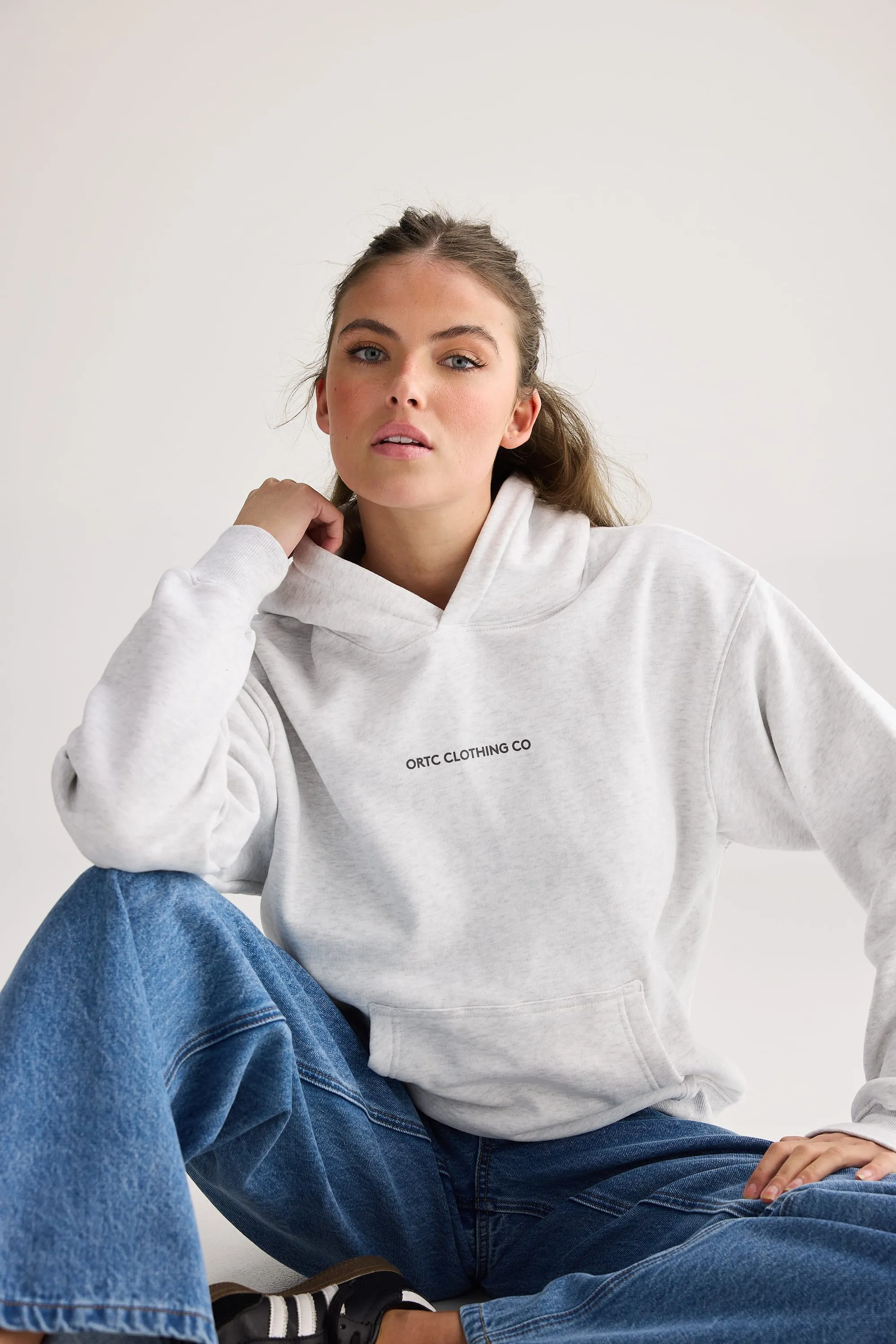 Logo Hoodie White Marle