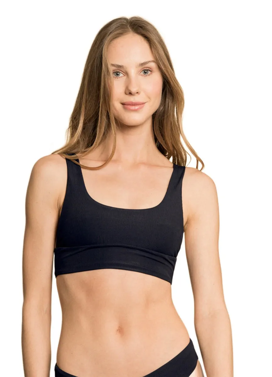 Maaji Jade Black Donna Sporty Bralette Bikini Top