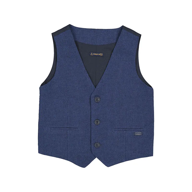 Mayoral Mini Navy Tailored Vest _3349-42