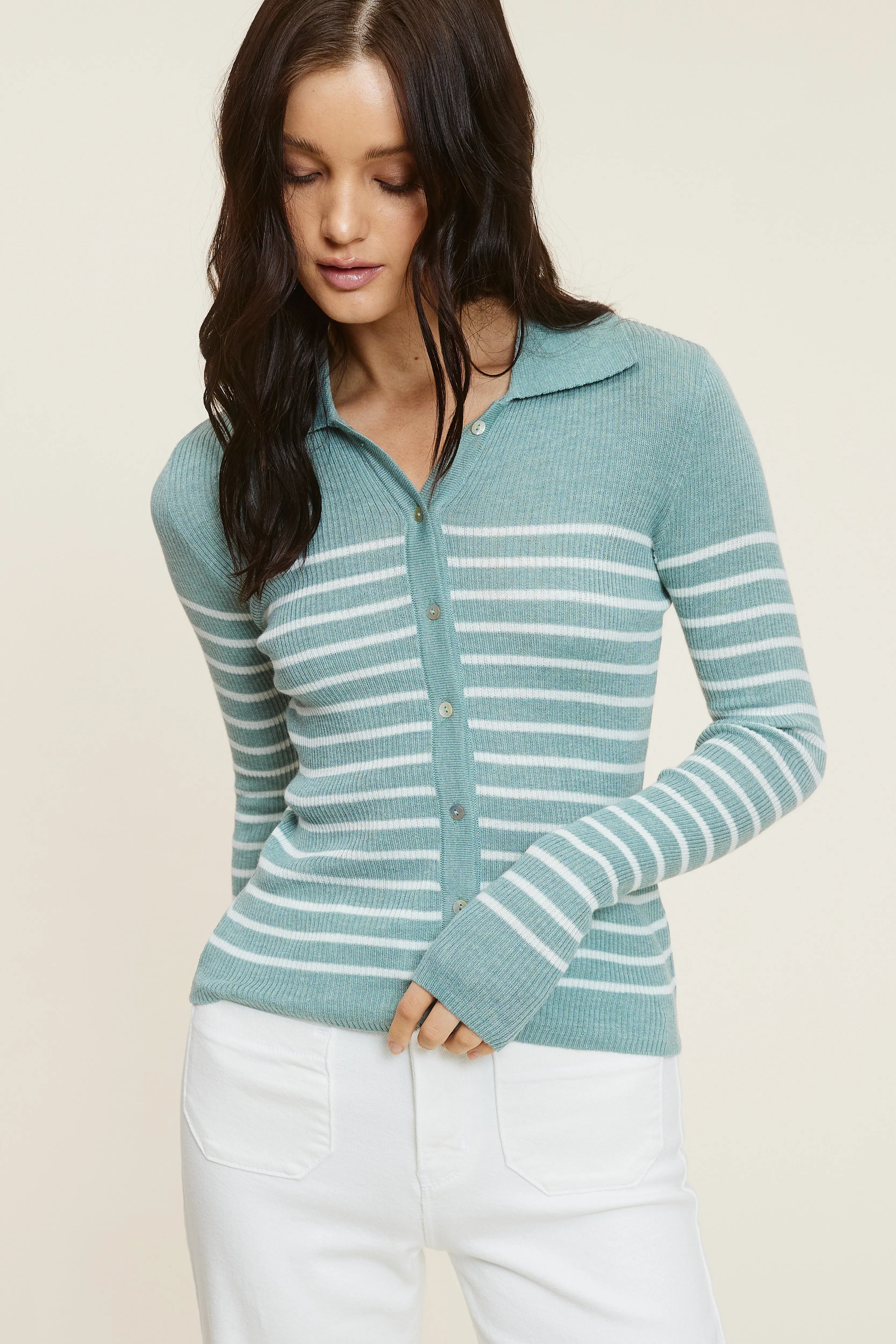 Mint Striped Long Sleeve