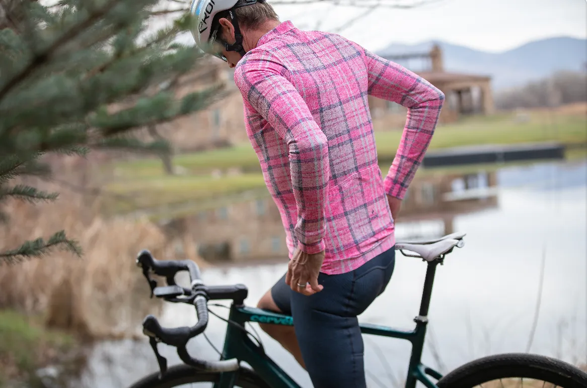 M's Pro THERMAL LS Jersey - Flannel Pink Print