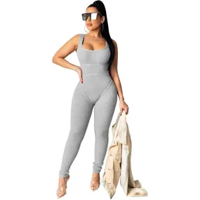 Nyra Ribbed Sporty Jumpsuit