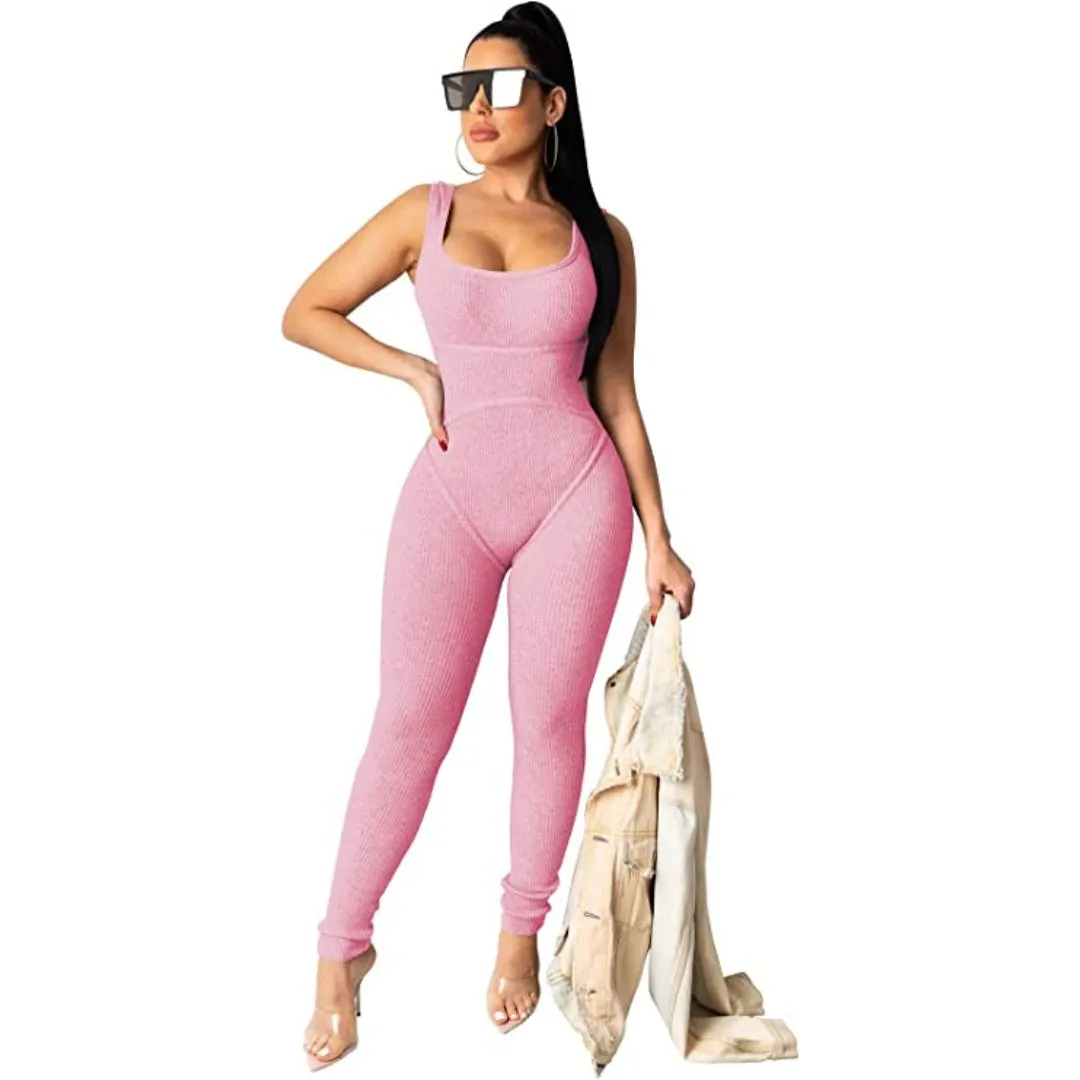 Nyra Ribbed Sporty Jumpsuit