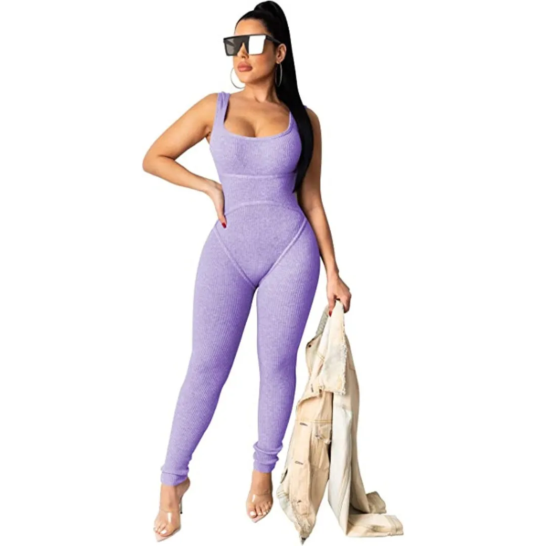 Nyra Ribbed Sporty Jumpsuit